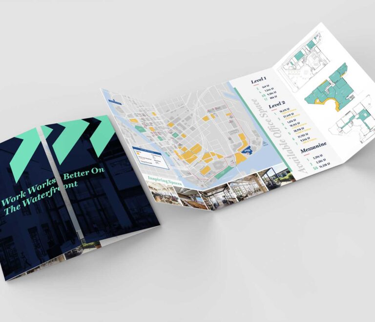 Print brochure for Sparkman Wharf